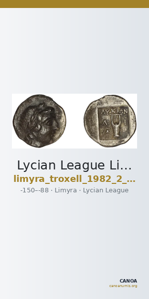 Lycian League Limyra Troxell 1982 2.36 — CANOA