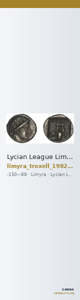 Lycian League Limyra Troxell 1982 2.5 — CANOA