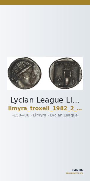 Lycian League Limyra Troxell 1982 2.5 — CANOA