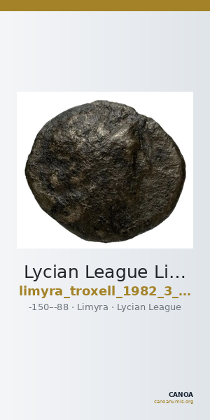 Lycian League Limyra Troxell 1982 3.81 — CANOA