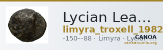 Lycian League Limyra Troxell 1982 3.81 — CANOA