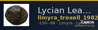 Lycian League Limyra Troxell 1982 3.81 — CANOA
