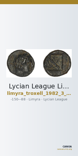Lycian League Limyra Troxell 1982 3.82 — CANOA