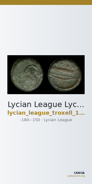 Lycian League Lycia Troxell 1982 I.B.4 — CANOA