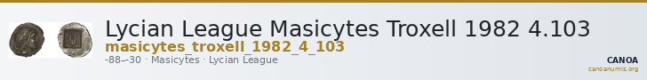 Lycian League Masicytes Troxell 1982 4.103 — CANOA