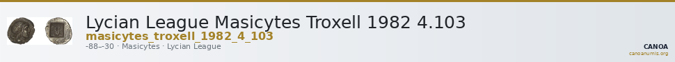 Lycian League Masicytes Troxell 1982 4.103 — CANOA