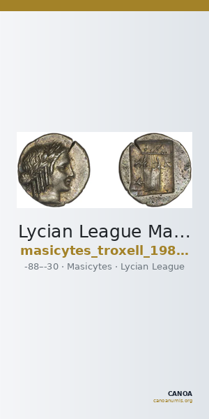 Lycian League Masicytes Troxell 1982 4.107 — CANOA