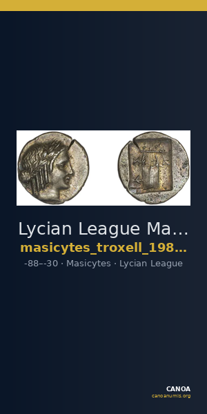 Lycian League Masicytes Troxell 1982 4.107 — CANOA