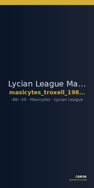 Lycian League Masicytes Troxell 1982 4.108 — CANOA