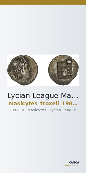 Lycian League Masicytes Troxell 1982 4.109 — CANOA