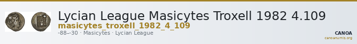 Lycian League Masicytes Troxell 1982 4.109 — CANOA