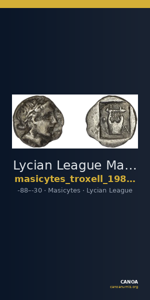 Lycian League Masicytes Troxell 1982 4.85 — CANOA