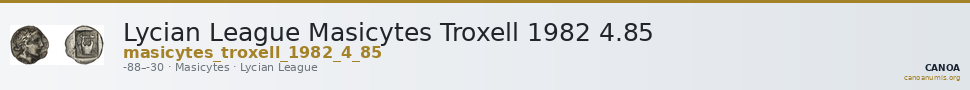 Lycian League Masicytes Troxell 1982 4.85 — CANOA