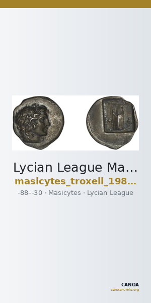 Lycian League Masicytes Troxell 1982 4.86 — CANOA
