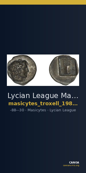 Lycian League Masicytes Troxell 1982 4.86 — CANOA