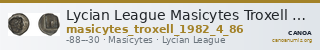 Lycian League Masicytes Troxell 1982 4.86 — CANOA