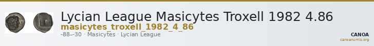 Lycian League Masicytes Troxell 1982 4.86 — CANOA