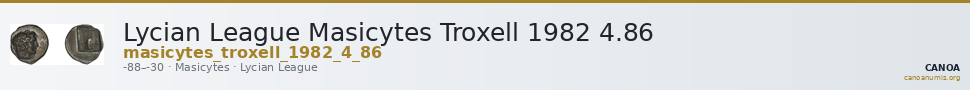 Lycian League Masicytes Troxell 1982 4.86 — CANOA
