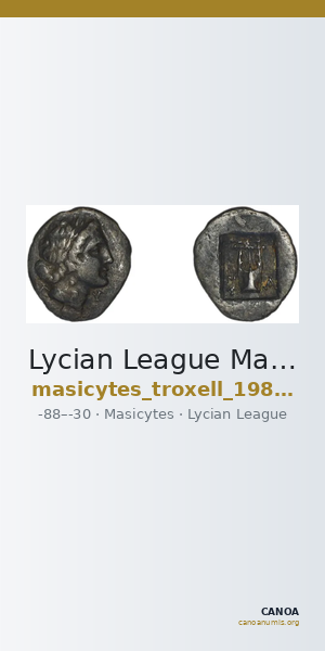 Lycian League Masicytes Troxell 1982 4.87 — CANOA