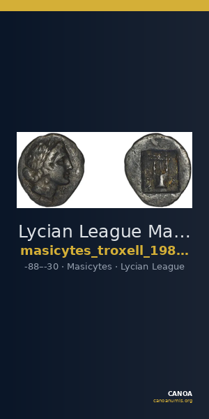 Lycian League Masicytes Troxell 1982 4.87 — CANOA