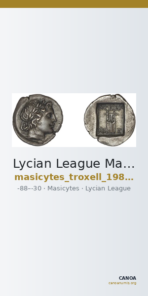 Lycian League Masicytes Troxell 1982 4.91 — CANOA