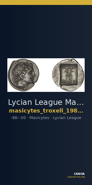 Lycian League Masicytes Troxell 1982 4.91 — CANOA