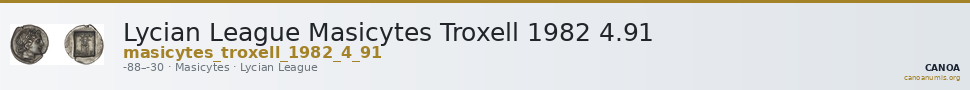 Lycian League Masicytes Troxell 1982 4.91 — CANOA