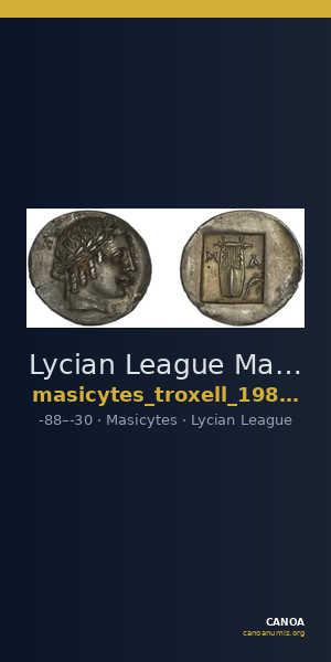 Lycian League Masicytes Troxell 1982 4.92 — CANOA