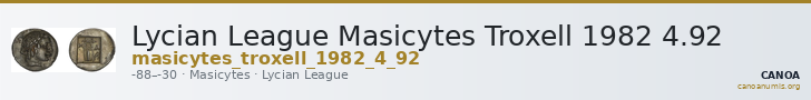 Lycian League Masicytes Troxell 1982 4.92 — CANOA