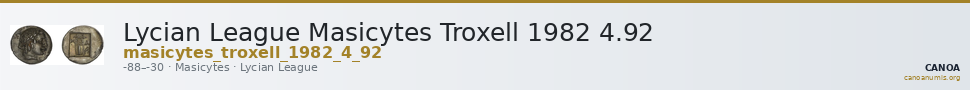 Lycian League Masicytes Troxell 1982 4.92 — CANOA