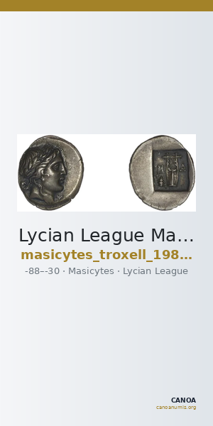 Lycian League Masicytes Troxell 1982 4.97 — CANOA