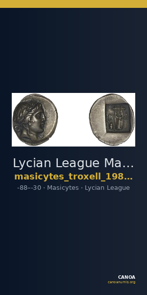 Lycian League Masicytes Troxell 1982 4.97 — CANOA