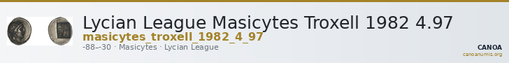 Lycian League Masicytes Troxell 1982 4.97 — CANOA