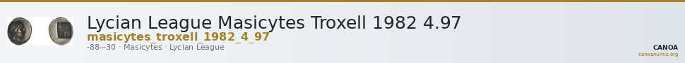 Lycian League Masicytes Troxell 1982 4.97 — CANOA