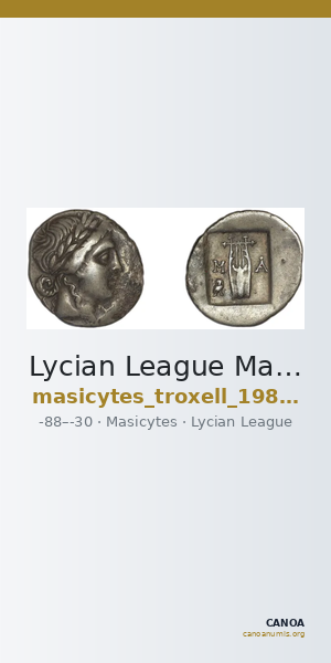 Lycian League Masicytes Troxell 1982 4.98 — CANOA
