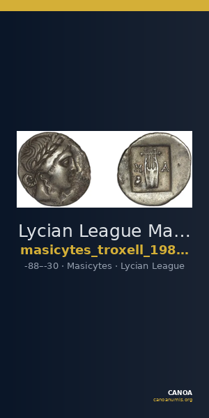 Lycian League Masicytes Troxell 1982 4.98 — CANOA