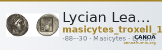 Lycian League Masicytes Troxell 1982 4.98 — CANOA