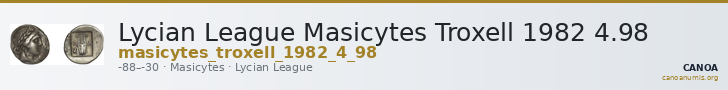 Lycian League Masicytes Troxell 1982 4.98 — CANOA