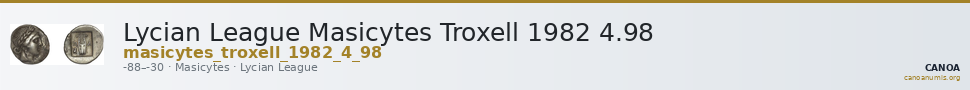 Lycian League Masicytes Troxell 1982 4.98 — CANOA