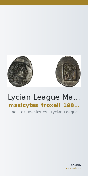 Lycian League Masicytes Troxell 1982 4.99 — CANOA
