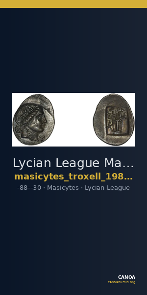 Lycian League Masicytes Troxell 1982 4.99 — CANOA