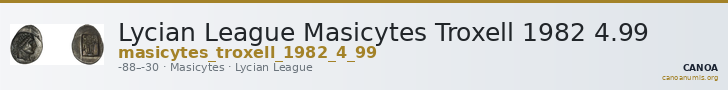 Lycian League Masicytes Troxell 1982 4.99 — CANOA