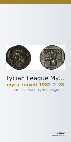Lycian League Myra Troxell 1982 2.28 — CANOA
