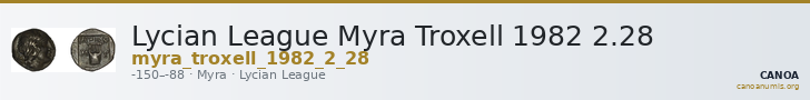 Lycian League Myra Troxell 1982 2.28 — CANOA