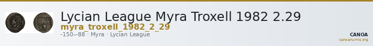 Lycian League Myra Troxell 1982 2.29 — CANOA