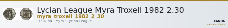 Lycian League Myra Troxell 1982 2.30 — CANOA