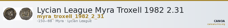 Lycian League Myra Troxell 1982 2.31 — CANOA