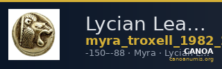 Lycian League Myra Troxell 1982 2.32 — CANOA