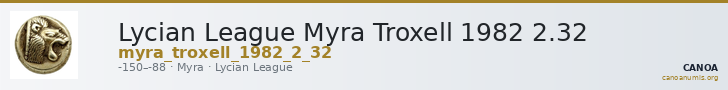 Lycian League Myra Troxell 1982 2.32 — CANOA