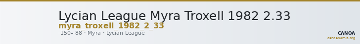 Lycian League Myra Troxell 1982 2.33 — CANOA